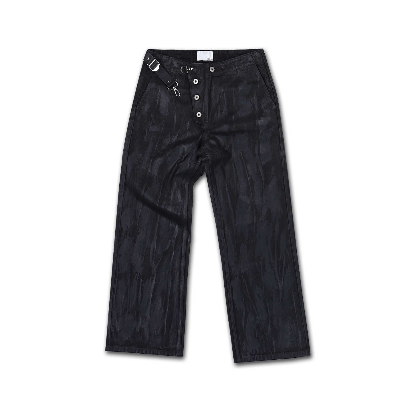 SODCo.刷蜡牛仔裤黑色