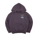 紫色 SOD 阔型卫衣 Co. 落肩重水洗领口破坏做旧hoodie 魔爪
