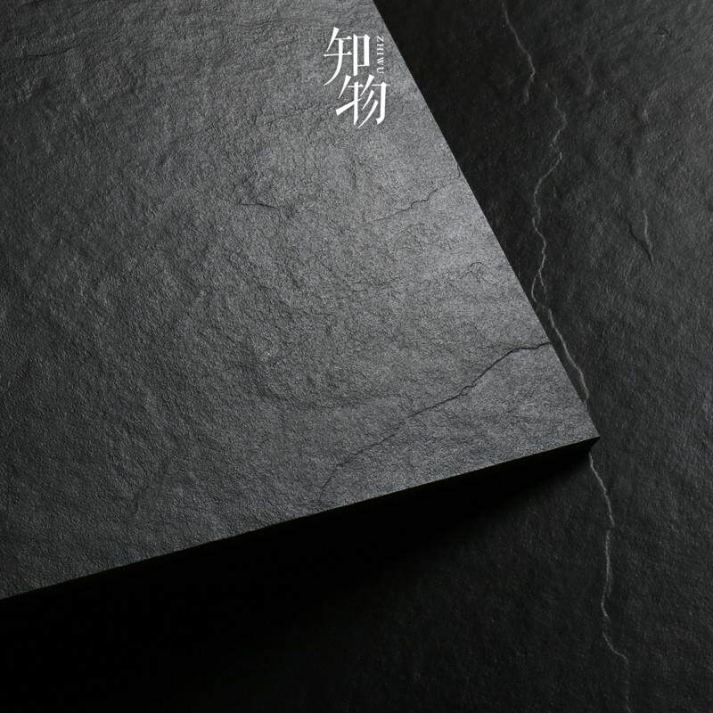大规格板岩通体砖600x1200 黑色凹凸面瓷砖工程餐饮背景墙地砖800