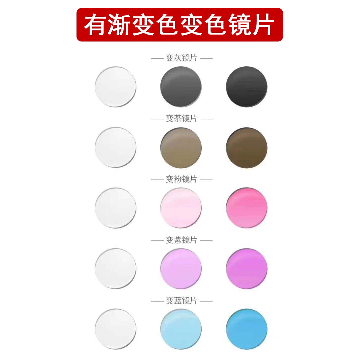 急速变色近视镜片1.671.74超薄非球面太阳镜片防紫外线渐进色变色
