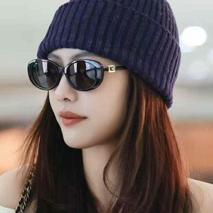 2025新款倪妮蔡文静同款偏光太阳眼镜女墨镜百搭椭圆猫眼可配近视