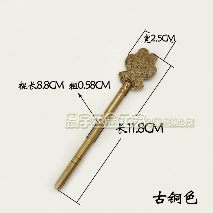 速发仿古纯铜式条铜锁插销 五金铜活配件中直门栓锁栓古铜木门CYL