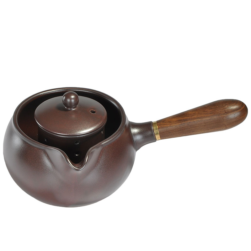 速发唐丰陶瓷煮茶器煮家炉煮茶壶茶用过滤电热茶壶侧把壶泡茶壶黑