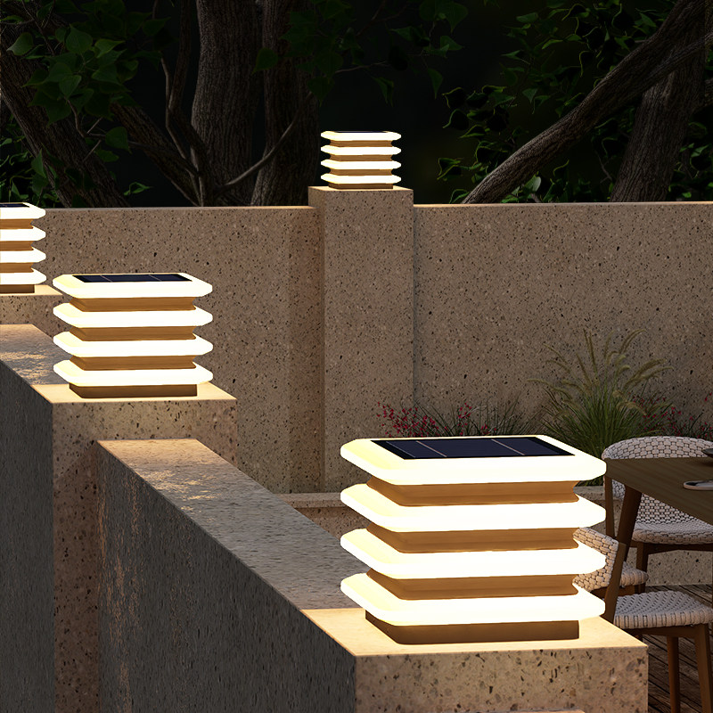 太阳能柱头灯现代简约别墅灯大门两侧防水柱子灯户外庭院围墙灯,家装灯饰光源,柱头灯,淘宝优惠券,粉丝福利购,淘宝优惠卷