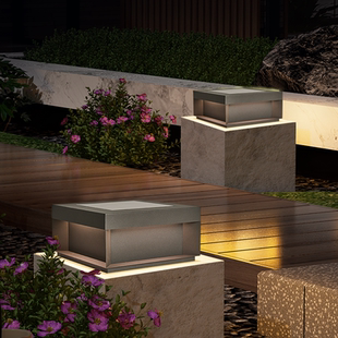 太阳能柱头灯2026新款户外防水围墙灯接电大门庭院别墅院子柱子灯