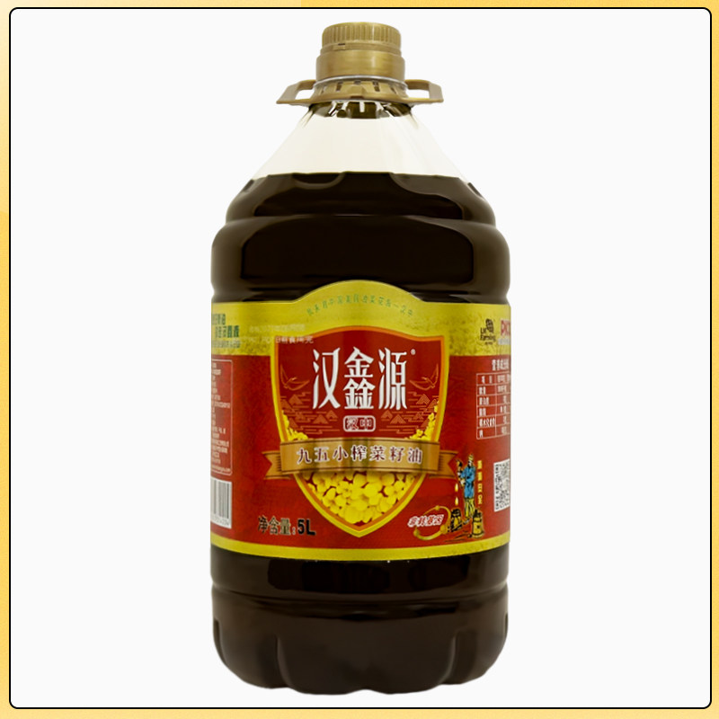 汉鑫源九五小榨菜籽油5l非转基因物理压榨家用食用油自有油菜基地