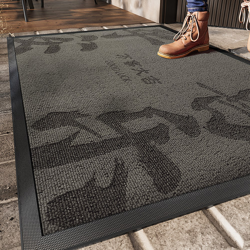 入户门地垫玄关大门口进门脚垫门外防滑除尘耐脏耐磨灰色门外地毯