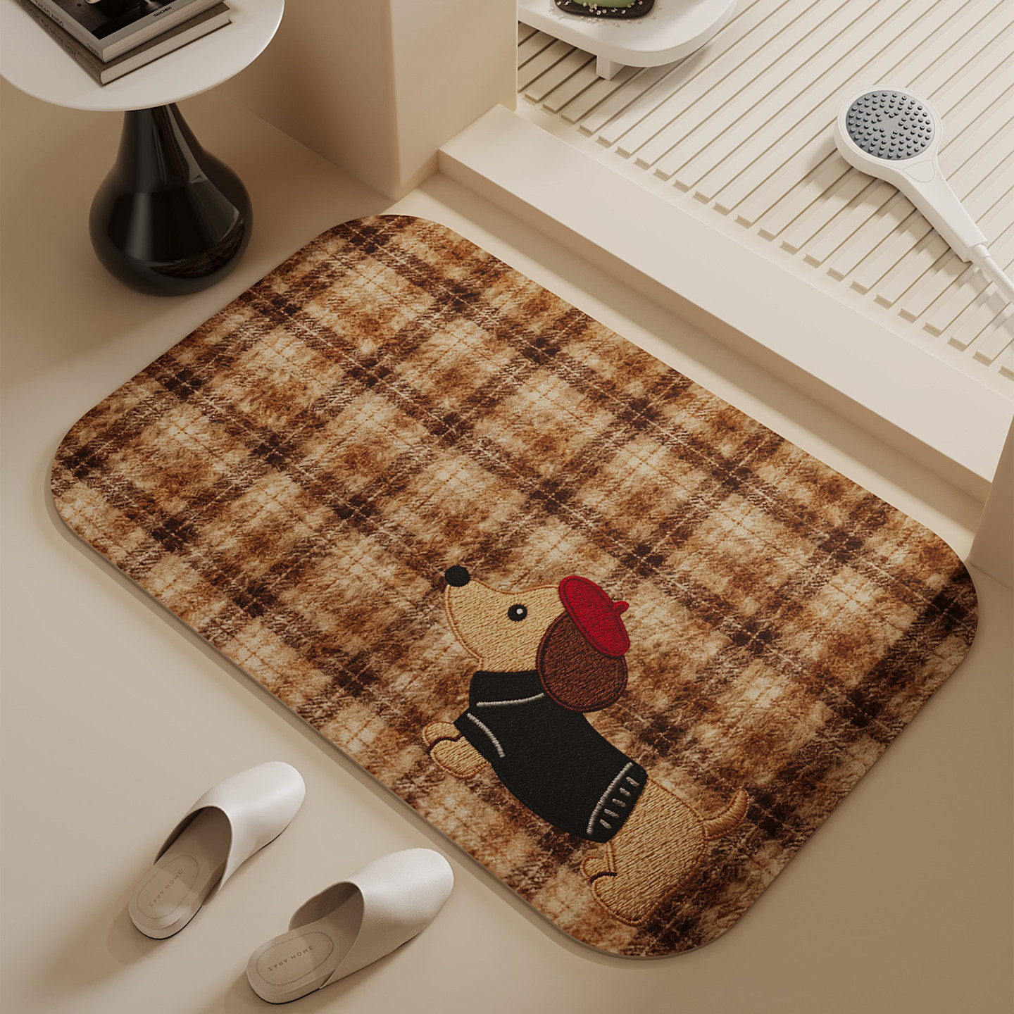 厕所门口浴室卡通防滑垫洗澡吸水速干地毯耐磨耐脏免洗卫生间脚垫,居家布艺,家用脚垫,淘宝优惠券,粉丝福利购,淘宝优惠卷