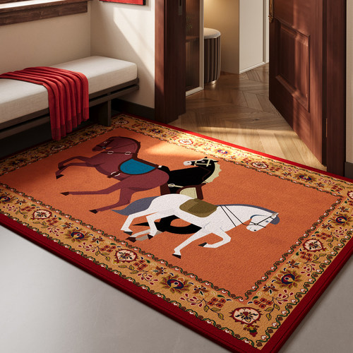 入户门地垫马年玄关大门口进门脚垫2026新款喜庆新年室内防滑地毯