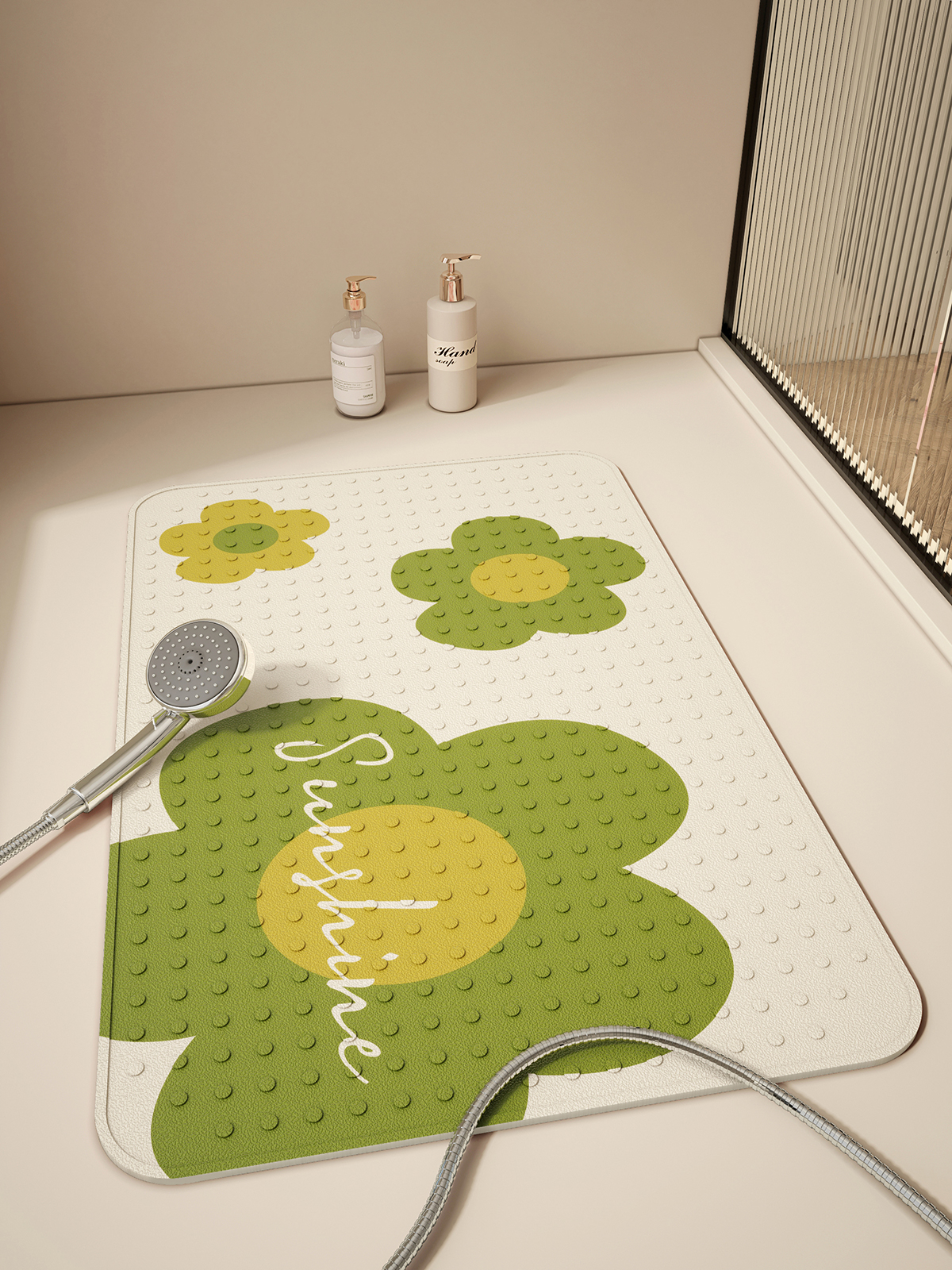 淋浴房吸盘垫浴室防滑防摔垫厕所儿童洗澡加厚脚垫子PVC免洗地垫