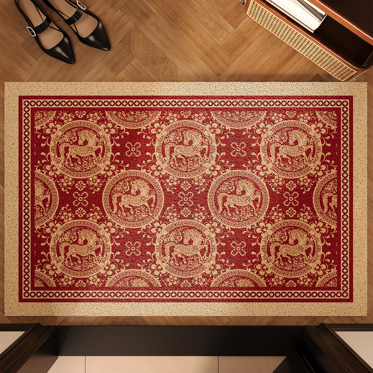 PVC丝圈入户门地垫2026新款玄关大门口进门脚垫子可裁剪地毯防滑,居家布艺,入户地垫,淘宝优惠券,粉丝福利购,淘宝优惠卷