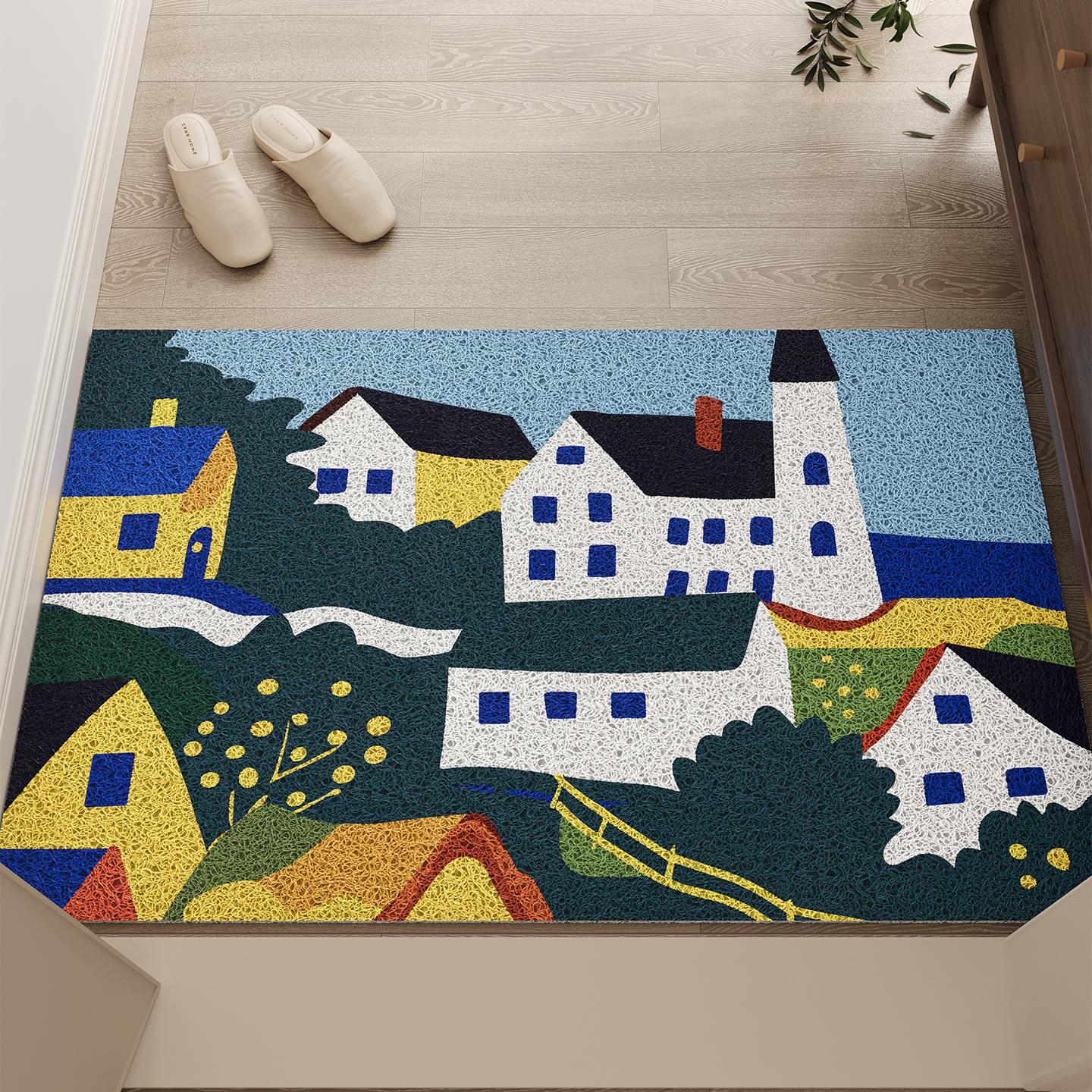 入户地垫PVC丝圈可裁剪地毯防滑