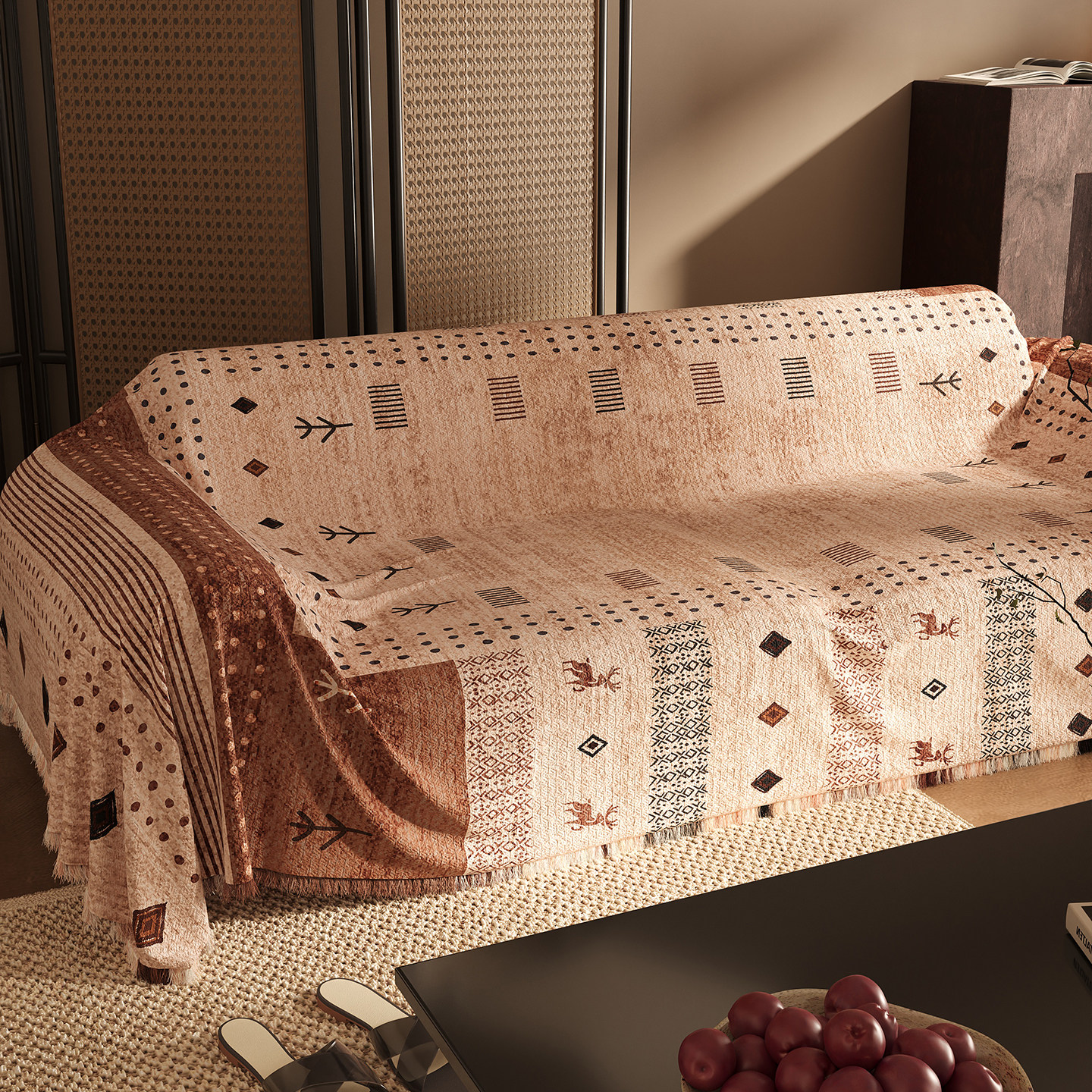 美式复古沙发盖巾四季通用轻奢扶手防滑沙发巾一片式防猫抓盖垫布