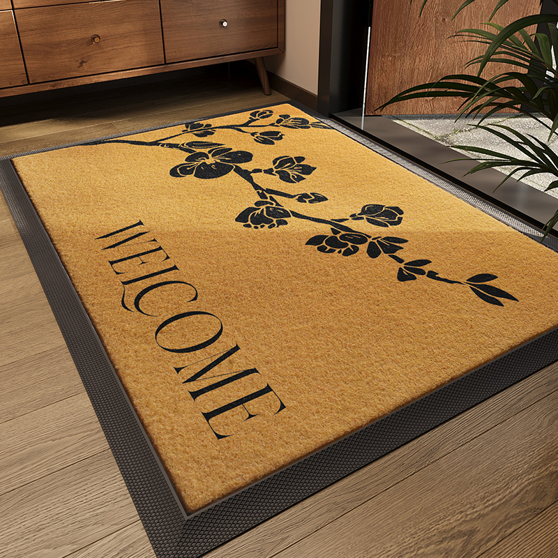 仿椰棕入户门地垫耐磨耐脏高级感防滑脚垫别墅大门口进门除尘地毯