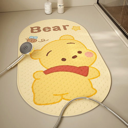 PVC椭圆浴室防滑垫儿童孕妇