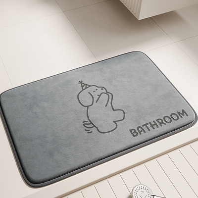 卡通记忆棉浴室防滑地垫卫生间门口耐脏免洗软垫吸水速干脚垫加厚