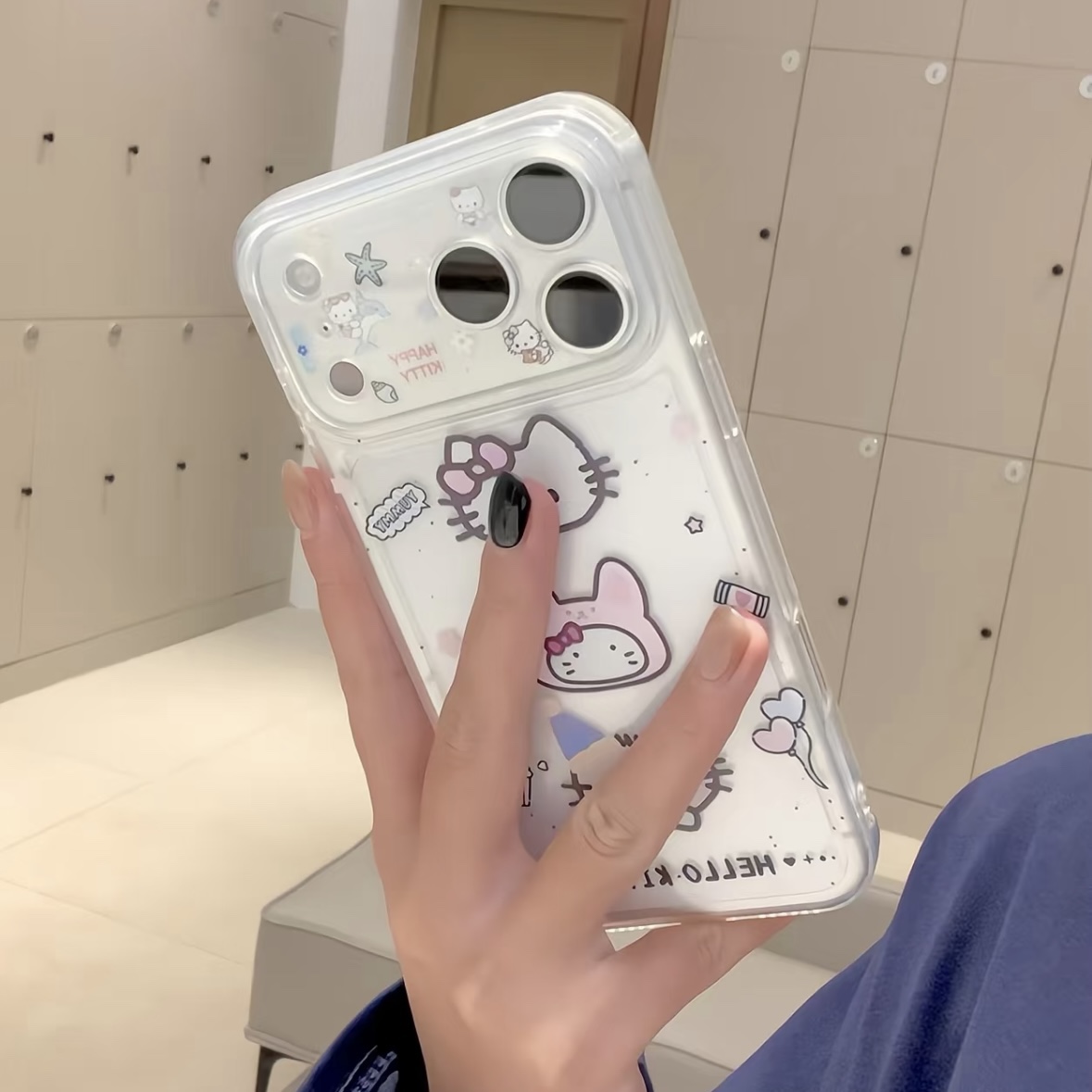 适用苹果系列可爱KT猫防摔手机壳
