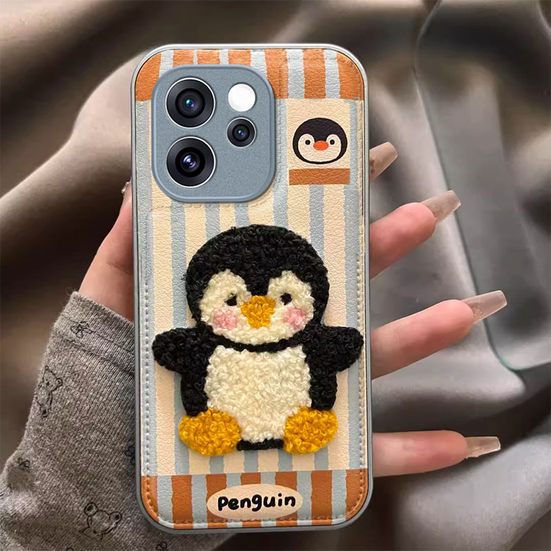 适用OPPORENO15可爱企鹅手机壳