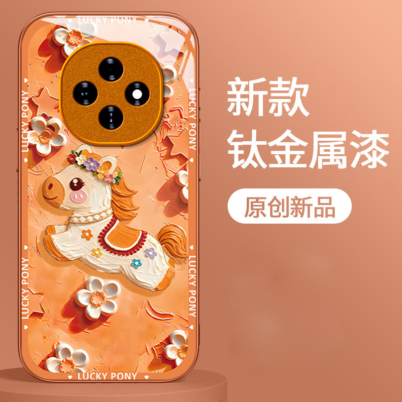 适用OPPOA6手机壳5新款3金属漆A72玻璃A58x油画ns小