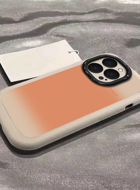 适用苹果15手机壳iphone14新款13Pro全包12mini简约11渐变XSmax情侣8plus橙色6s个性7防摔保护SE23软套高级潮
