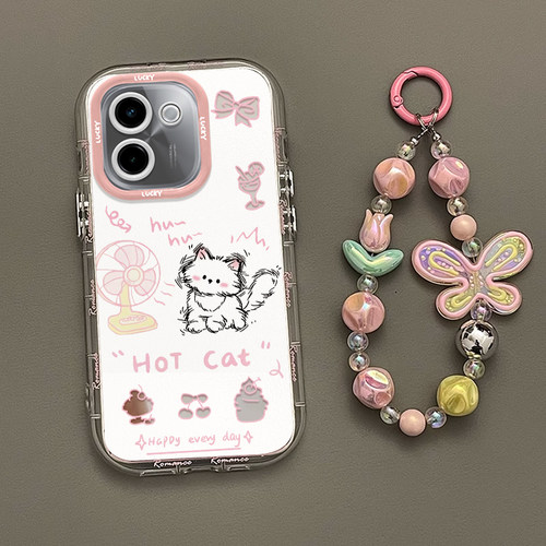 VIVOY系列手机壳硅胶吹风小猫ins