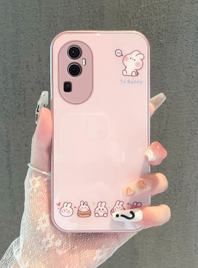 适用于OPPOReno12新款手机壳11Pro时尚8Pro+卡通7SE卖萌兔子6Pro全包边Reno5 K防摔套4SE金属漆3元气玻璃壳10