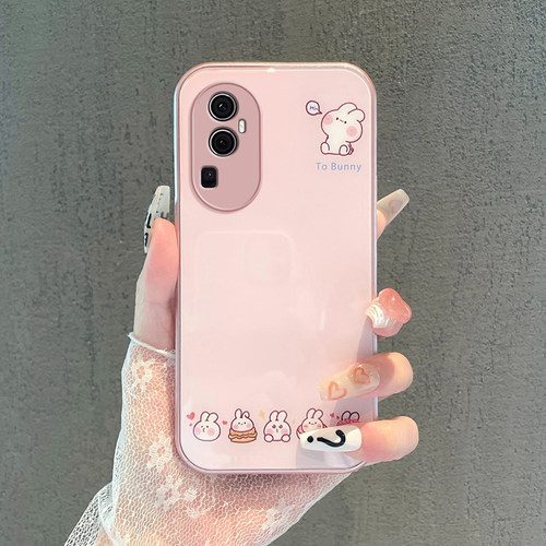 适用OPPOReno系列玻璃手机壳防摔