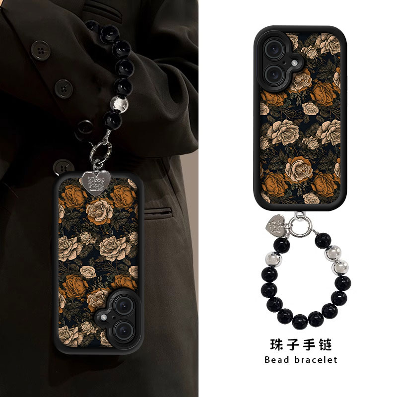 适用苹果16手机壳iPhone15Promax新款ip13复古玫瑰12全包mini阶梯11防摔Xs保护套8plus二代SE3全包镜头6s软壳