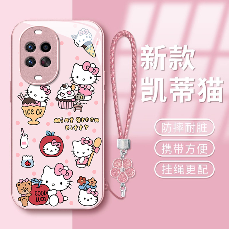 冰淇淋KT猫用华为Nova14Pro手机壳13新款12高级感11金属漆10夏日9创意8挂绳挂绳8个性7防摔保护套6高级5网红4