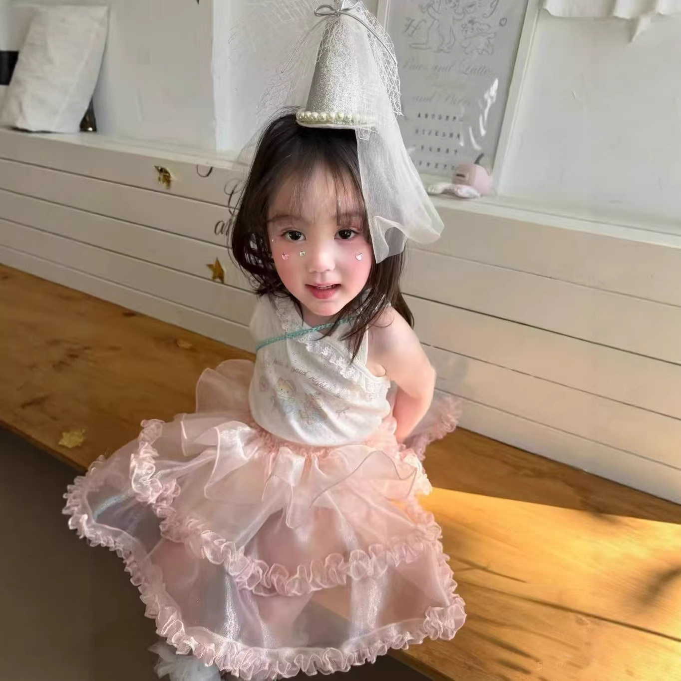 童装女小童蓬蓬网纱蛋糕裙女孩短裙春夏季新款洋气儿童半身裙公主