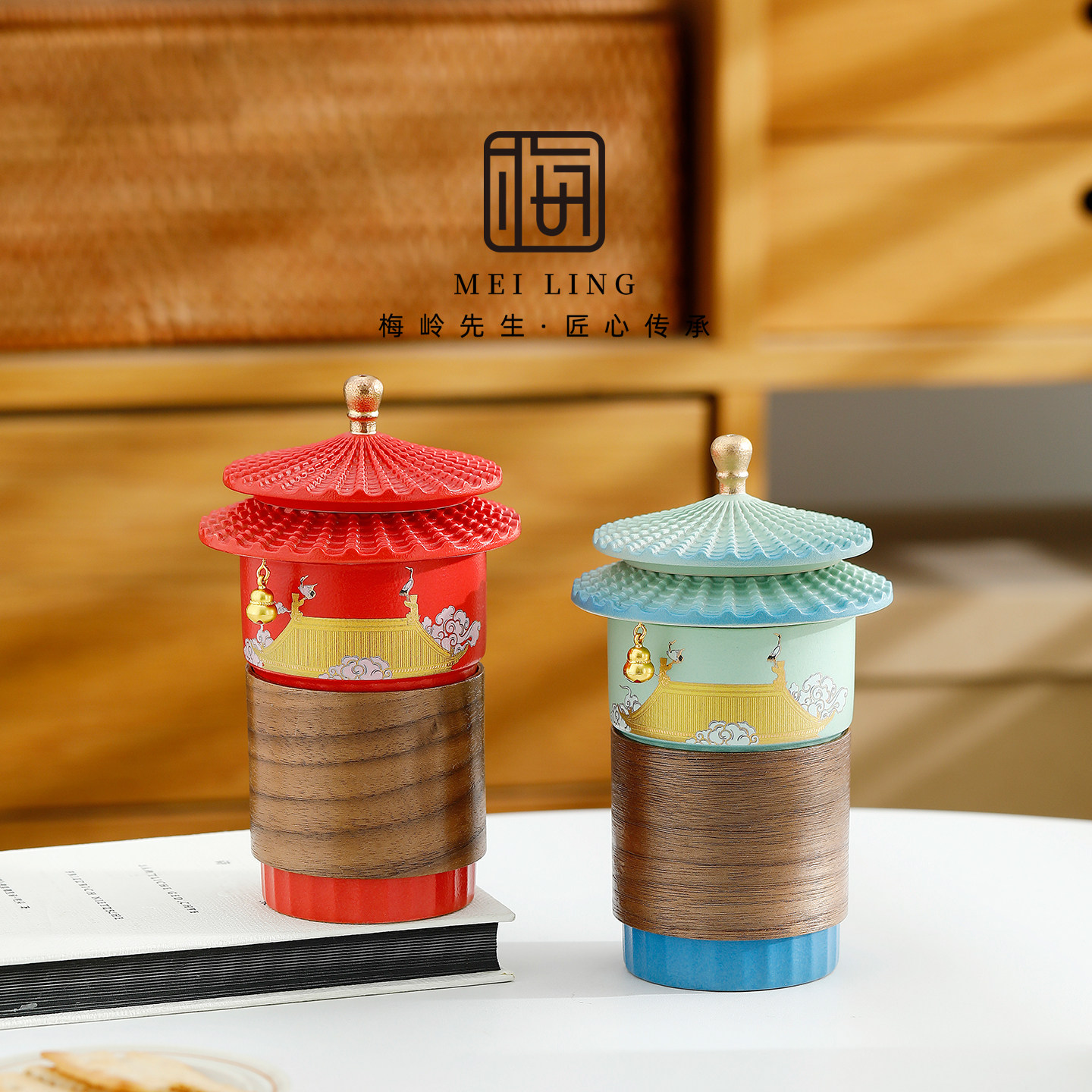 故宫文创陶瓷随手杯中式水杯子茶杯个人专用马克杯送长辈老师礼物