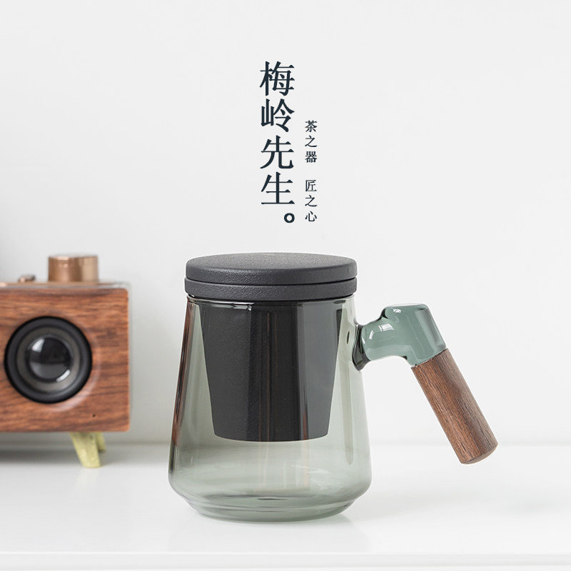 茶杯耐高温玻璃杯个人专用喝茶杯茶水分离办公室泡茶杯礼盒送礼盒