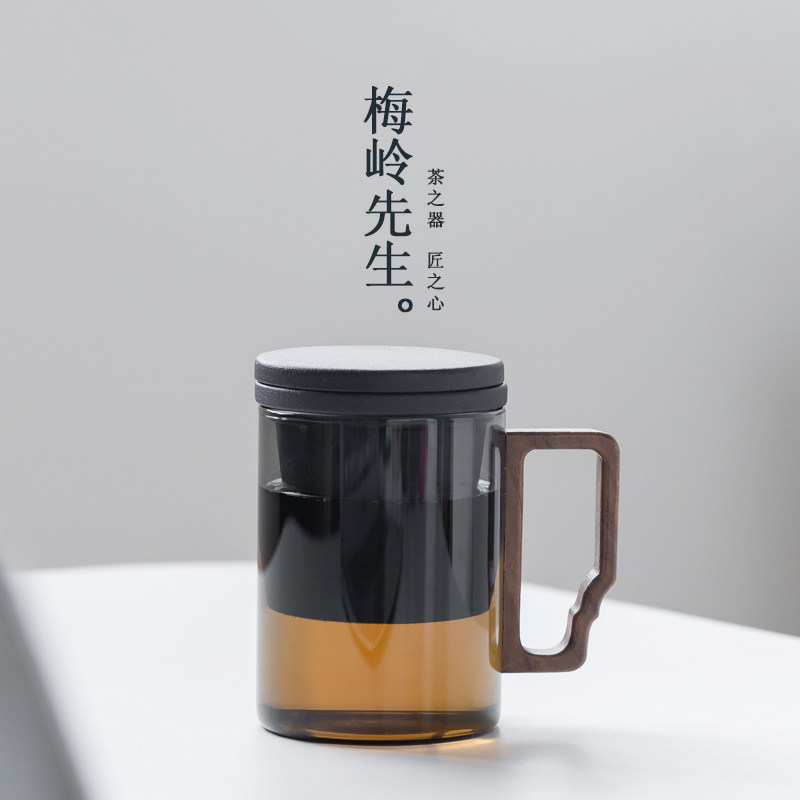简约玻璃杯耐高温过滤内胆茶水分离杯泡茶杯水杯办公杯个人专用杯,餐饮具,茶杯,淘宝优惠券,粉丝福利购,淘宝优惠卷