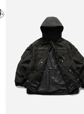 STFK高级感山系户外冲锋衣防风机能风连帽夹克男士高品质外套J626