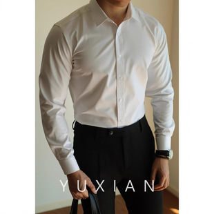 冲量3天 商务风纯色衬衫 Cleanfit·美式 奢品级 男长袖 猛男