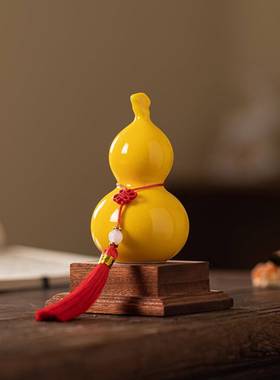 创意陶瓷福禄招财葫芦摆件家居客厅桌面装饰品办公室乔迁新居礼物