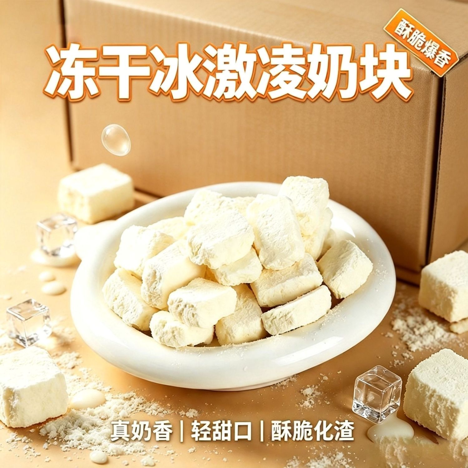 【10包】冰淇淋冻干奶块解馋小零食多种口味酥脆奶香休闲即食甜品图片