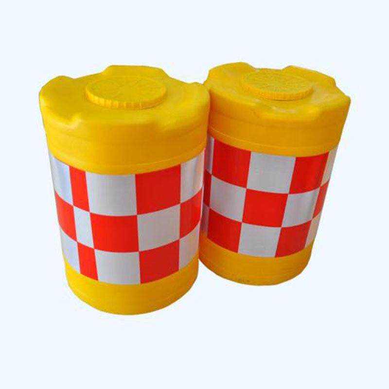 防撞桶交通安全防护滚塑防撞桶圆形防撞桶水马隔离墩塑料道路防撞