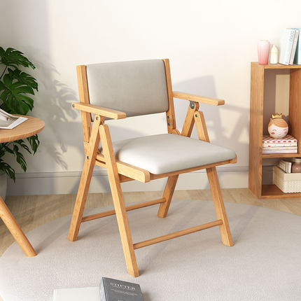 折叠椅子家用实木餐桌椅靠背椅便携式凳子可叠放电脑办公椅