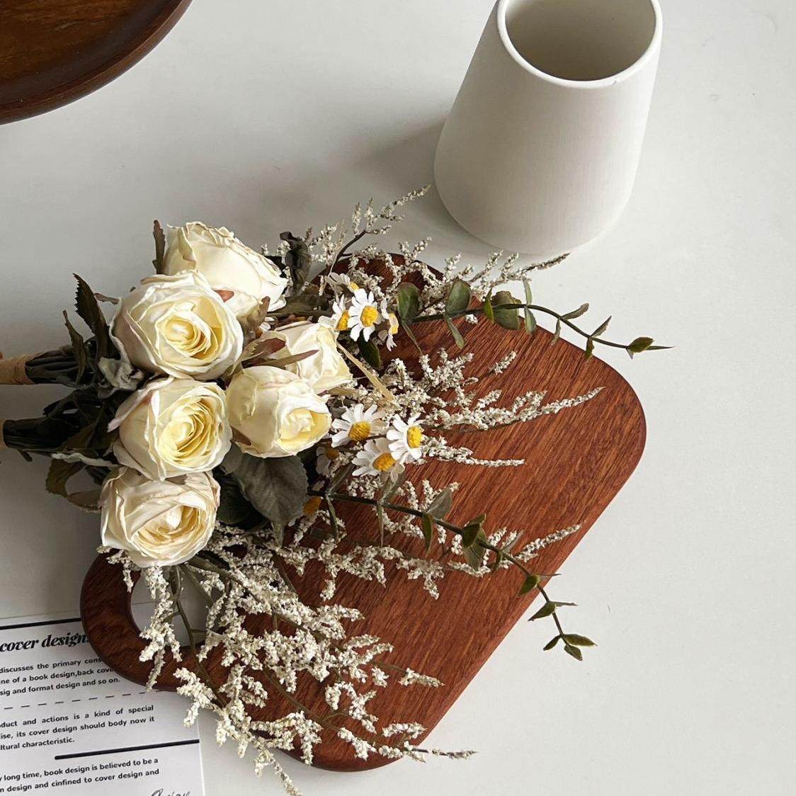 ins玫瑰小雏菊仿真花束仿干花 客厅餐桌花装饰花艺摆件服装店装饰,鲜花速递/花卉仿真/绿植园艺,仿真花,淘宝优惠券,粉丝福利购,淘宝优惠卷