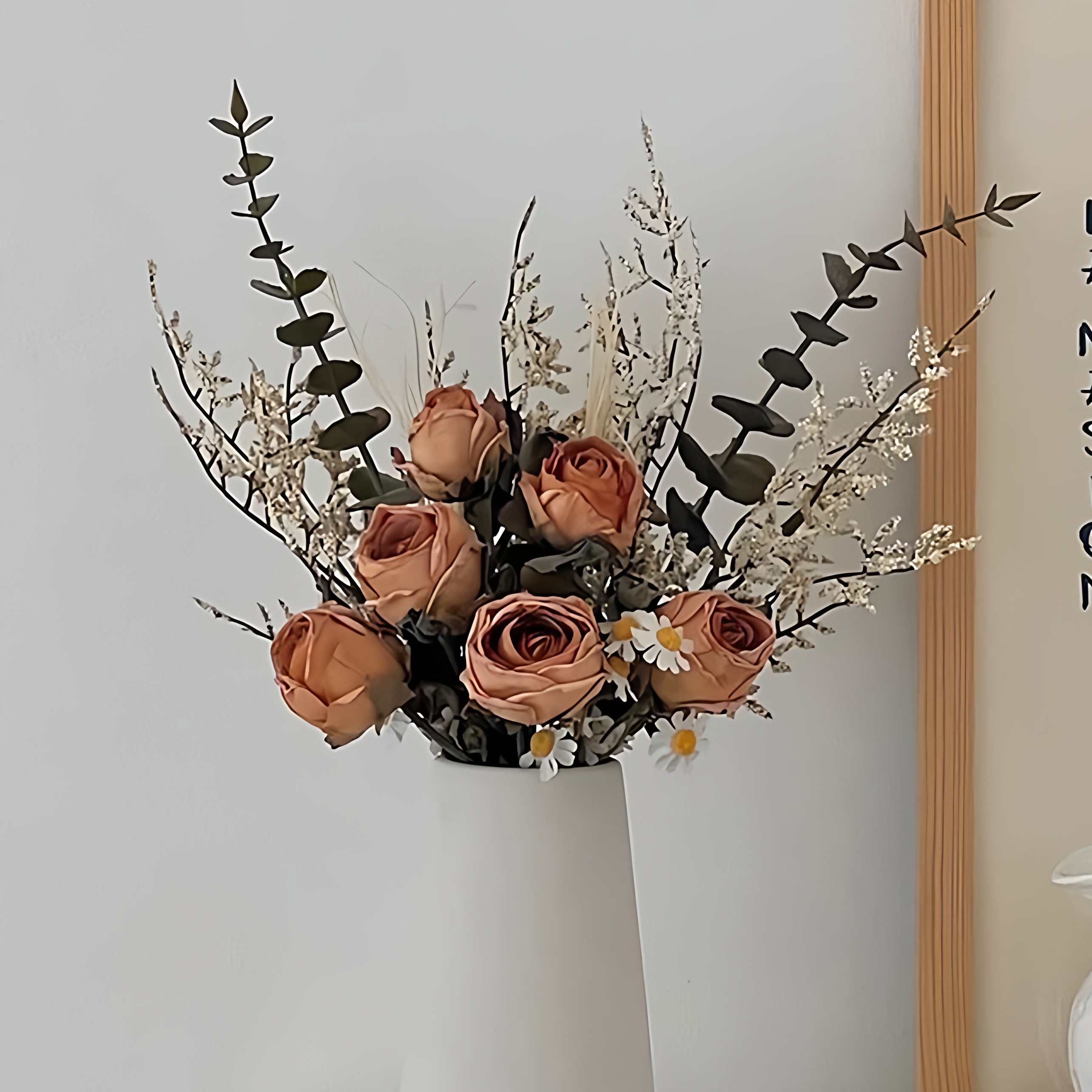 玫瑰花小雏菊假花仿真花摆设客厅餐桌花摆花干花花束装饰花艺摆件,鲜花速递/花卉仿真/绿植园艺,仿真花,淘宝优惠券,粉丝福利购,淘宝优惠卷