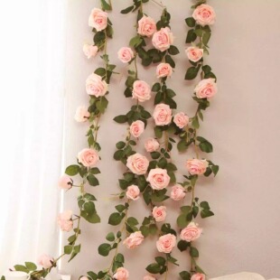 仿真假花藤条客厅拱门管道装饰空调藤蔓装饰塑料暖气管道墙面装饰