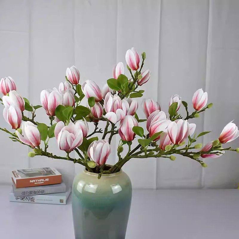高品质3D手感真含苞玉兰花假花花束中式装饰花餐桌茶几摆放花艺,家居饰品,仿真花/假花,淘宝优惠券,粉丝福利购,淘宝优惠卷