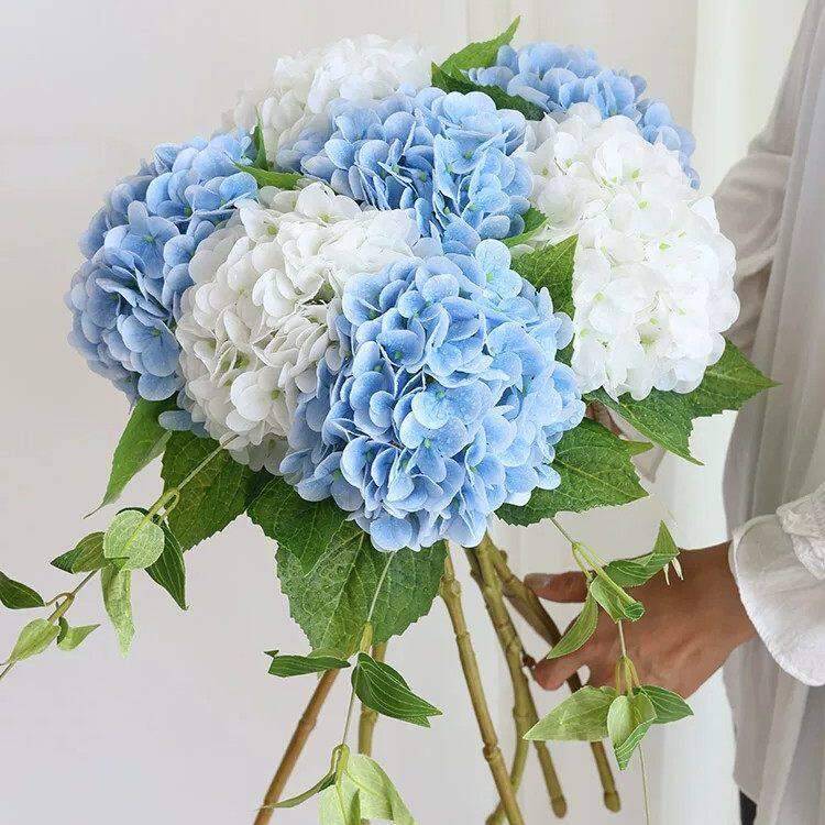 绣球花仿真花假花摆设轻奢高端3D打印高档花束客厅花卉装饰摆件
