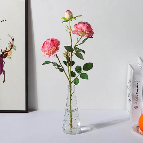 牡丹仿真花室内客厅装饰假花摆设餐桌花摆花玫瑰绢花干花花束摆件