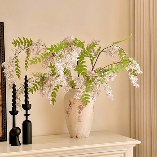 法式仿真槐蕊假花高级摆设轻奢高端民宿客厅餐桌前台装饰花艺摆件