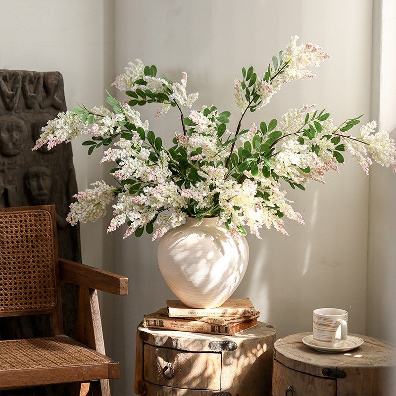 高品质槐蕊仿真花逼真假花摆设高端槐花复古客厅餐桌婚庆大枝花艺,鲜花速递/花卉仿真/绿植园艺,仿真花,淘宝优惠券,粉丝福利购,淘宝优惠卷