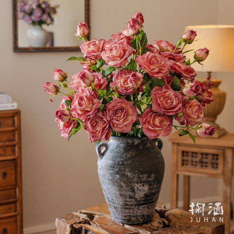 掬涵法式油画焦边仿真花
