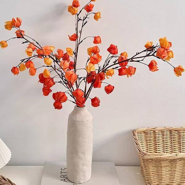 高奢侘寂风新中式仿真豆沙雾粉灯笼果仿真枝条家居氛围花艺摆件,鲜花速递/花卉仿真/绿植园艺,仿真花,淘宝优惠券,粉丝福利购,淘宝优惠卷