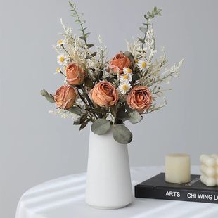 手捧花仿真花拍照花束绣球花小雏菊玫瑰花装饰摆件花仿生塑料假花